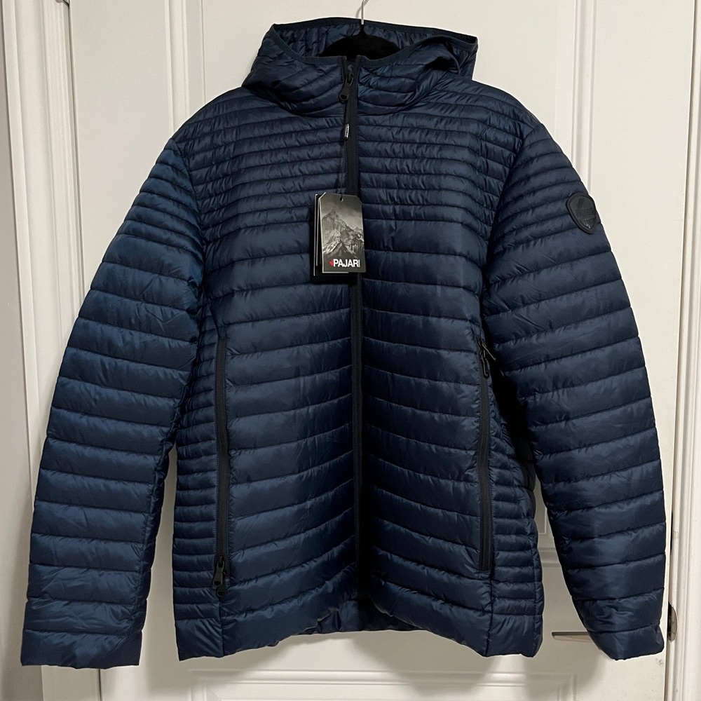 NWT - Pajar Men’s Osprey Hooded Quilted Lightweight Packable Jacket - Size XL
